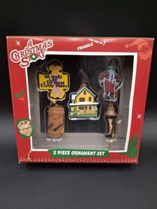 A Christmas Story 5 Piece Christmas Ornament Set Leg Lamp, Bunny Suit, Fragile - Picture 1 of 6
