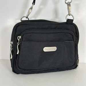 Bolso Bandolera Baggallini Negro Cartera de Viaje Triple Cremallera Organizador Bolsillo - Imagen 1 de 8