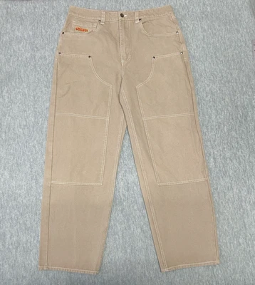 Empyre Jeans Mens 32 Brown Beige Double Knee Pants 32x29 Relax Skate School Work - Image 1 of 4