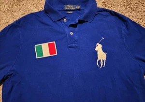 Polo Ralph Lauren Italia Para Hombres L Big Pony Calce Clásico Meechie #17 Polo Azul - Imagen 1 de 9