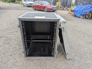14U Foam Sleeved Shockmount 19" Rack Flightcase 4 Castors 450mm Deep - Picture 1 of 21
