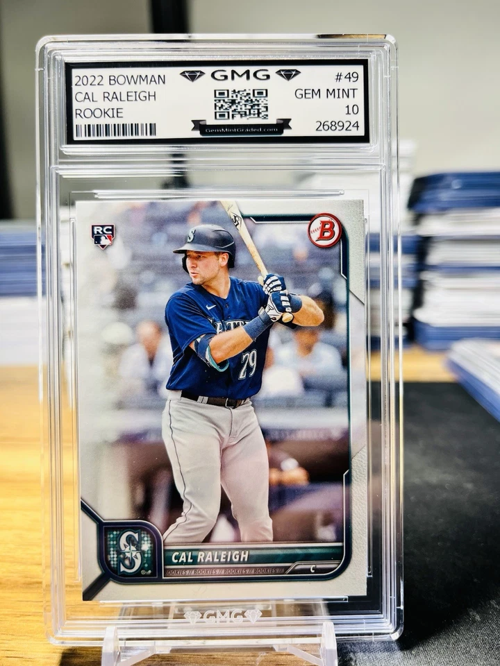 2022 Bowman Cal Raleigh Rookie #49 GMG Graded 10 Gem Mint 💎 RC - Image 1 of 1