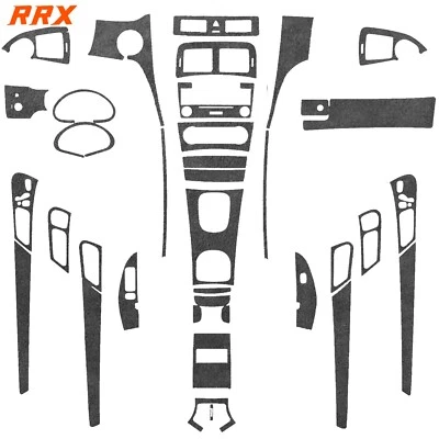 Kits de camurça preta 50 peças acabamento interno completo para Mercedes-Benz Classe C W203 2005-07 - Imagem 1 de 4