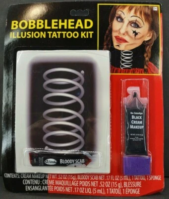 Disfraz de Halloween Ilusión Tatuaje Arte Maquillaje Kit: Cabeza Bobble Foto 1 de 4