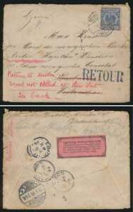 Deutsches Reich Nr. 48 EF Irrläufer-Brief MINDEN 7.10.95 nach BARBADOS #A6261
