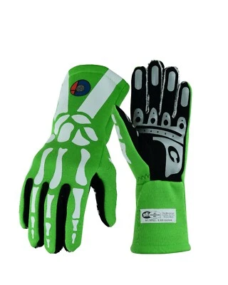 Guantes Esqueleto Fluorescente Circon | SFI-3.3/5 | Guantes Racing Nomex 2 Capas Foto 1 de 4