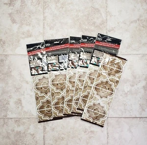 Backsplash Cooking Concepts Decal Foil Quatrefoil Tile Wall Stickers  6 Pcs - Picture 1 of 8