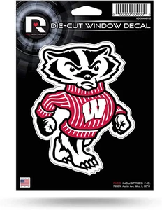 Wisconsin Badgers 4" x 5" Die-Cut Decal Window, Car or Laptop! NEW! Bucky - Picture 1 of 2