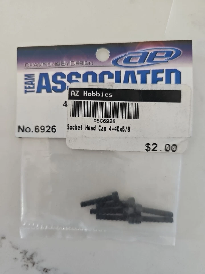 Team Associated 6926 Screws {4-40 x 5/8 x 6pc} SHCS - Image 1 of 1
