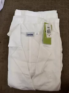Landau Unisex Mid-Length White Lab Coat- Size 18 - Picture 1 of 1