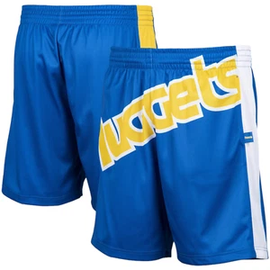 Denver Nuggets Mitchell & Ness Hardwood Classics Big Face 2.0 Shorts Men's Large - Picture 1 of 3