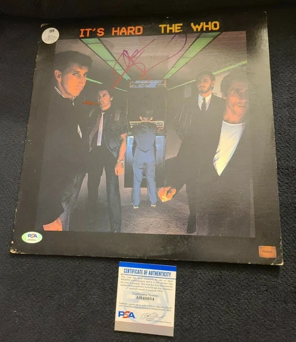 PETE TOWNSHEND SIGNED IT'S HARD VINYL THE WHO PSA/DNA AUTHENTICATED #AH48654 WOW Cover