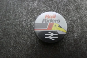 Rail Riders Railway Pin Badge Button (L6B) - Picture 1 of 2