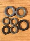 L488  7 x Vintage Meccano Tyres Various Sizes and Condition