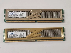 OCZ Gold Revision 2 1GB Memory RAM Dual CH PC2 6400 DDR2 Stick - Picture 1 of 5