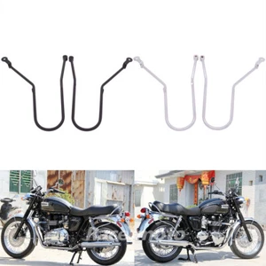 Soporte de alforja para Bonneville SE T100 negro 01-15 Thruxton Scrambler 06-16 - Imagen 1 de 16