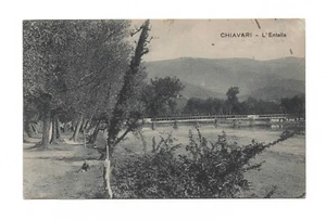 GENOVA CHIAVARI L'ENTELLA CARTOLINA VIAGGIATA ANIMATA ANNO 1916 FP - Imagen 1 de 2
