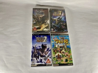 Lot 4 PSP Monster Hunter Portable 1st 2nd 3rd Pokapoka Airou Village Japan Game. - Image 1 of 4
