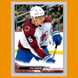 Tarjeta de hockey Erik Johnson #47 2022 Upper Deck Colorado Avalanche NHL CASI NUEVA - Imagen 1 de 3