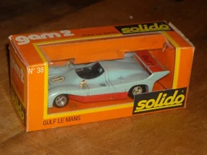 Auto da corsa Solido 38 Ford GR8 Gulf Le Mans 1975 in scatola Made in France scala 1:43 - Foto 1 di 12