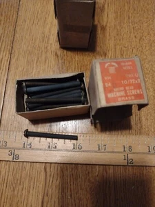 10-32 x 2" TORNILLOS MÁQUINA CABEZA REDONDA LATÓN. CANTIDAD: 24. NOS - Imagen 1 de 1