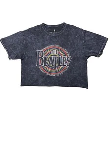 Junk Food Clothing The Beatles Crop Top Tshirt Schwarz Größe M - Bild 1 von 3