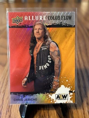 2022 Upper Deck AEW Allure Chris Jericho Red / Orange Color Flow #R-47 - Image 1 of 2