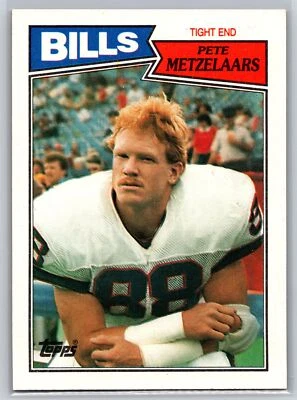 1987 Topps #366 Pete Metzelaars Rookie Buffalo Bills - Image 1 of 2
