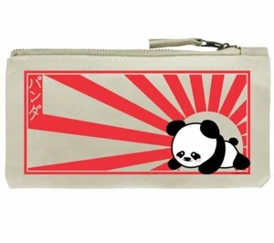 Red Sun Panda Cream Pencil Case, Cute Bear, Adorable, Tired, China, Gift - Picture 1 of 4