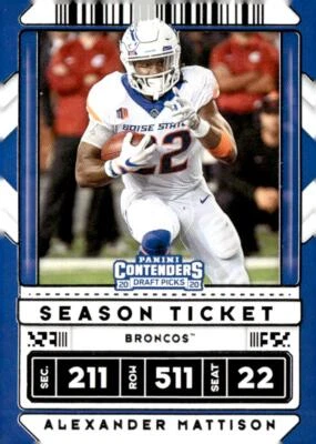 2020 Panini Contenders Draft Picks #4 Alexander Mattison - Image 1 of 2