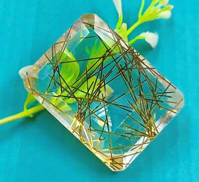 Emerald 153 Ct Certified Golden Rutilated Quartz Lab Created Loose Gemstone KKP - Image 1 of 4
