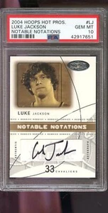 2004 Hoops Hot Prospects Luke Jackson ROOKIE AUTO Autograph PSA 10 Graded Card - Picture 1 of 2
