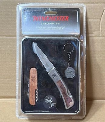 Winchester Juego de Regalo 3 Piezas Cuchillo Multifunción 3", Llavero, Lata [C2] Foto 1 de 3