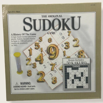 Suduko Board Game Puzzle Game + BONUS Kakuro Games *SEALED* - Image 1 of 4
