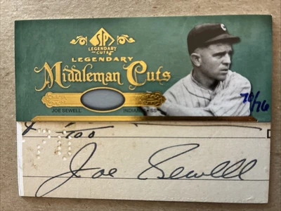 JOE SEWELL 2006 SP LEGENDARY CUTS Middleman Cuts 70/76 Autograph Card - Image 1 of 2