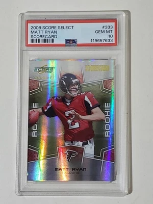2008 Score Select Scorecard #333 Matt Ryan RC Rookie Card #/100 PSA 10 Gem Mint - Image 1 of 2