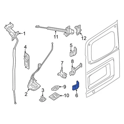 For Nissan NV1500 2012-2021 Nissan 904001PA2A Rear Left Lower Door Hinge - Image 1 of 4