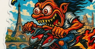 MV Agusta Rivale 800 Monsters Around the World 贴纸 9x9 厘米 巴黎 5/12 — 第 1/4 张图片