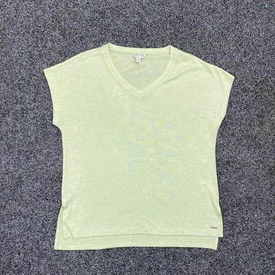 Camisa Orvis Cuello en V Manga Corta Cuello en V Para Mujer Relajada Cómoda Túnica Talla Pequeña Foto 1 de 4