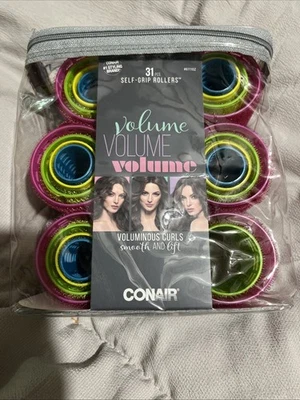 Nuevos/Sellados Conair 31 Rodillos de Pelo Autoagarrables Rizos Voluminosos Suaves y Levantadores Foto 1 de 2