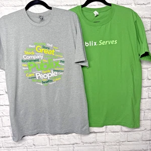 Publix Serves T Shirt Paket Unisex Große L Grau Grün - Bild 1 von 5
