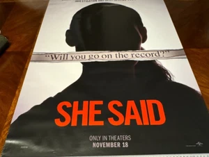 SHE SAID MOVIE POSTER 27x40 2-SIDED DS ORIGINAL THEATRICAL RELEASE DOCUMENTARY - Picture 1 of 3