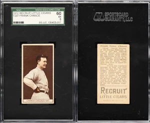 T207 Brown Background Frank Chance || Recruit Little Cigars || SGC 5 - Picture 1 of 1