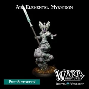 Air Elemental Myrmidon/TTRPG/Wargaming/Dungeons and Dragons/Warp Miniatures - Bild 1 von 2