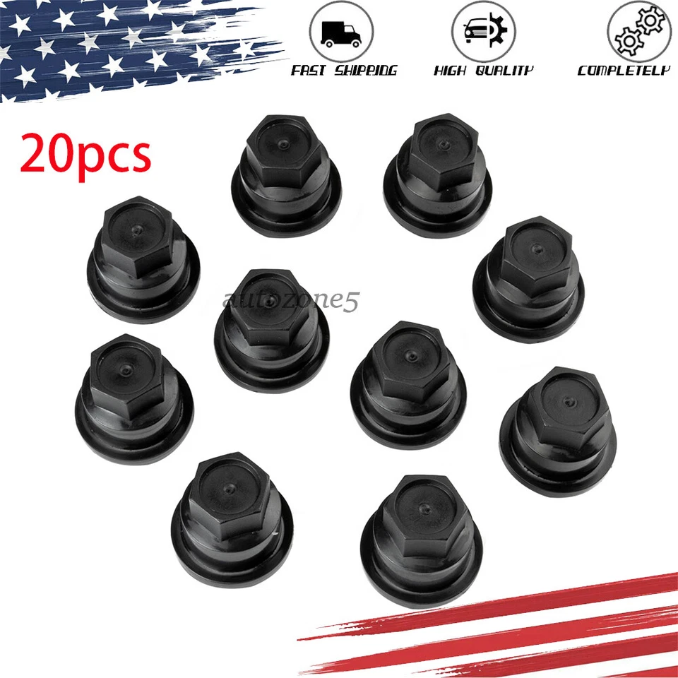 20 PIEZAS Para Chevy S10 Blazer GMC Sonoma Jimmy 1994-2005 Negro Tuerca Cubiertas Tapas Foto 1 de 4