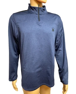 Spyder Active Herren Sweatshirt Langarm blau Pullover 1/4 Zip sportlich/ Large - Bild 1 von 5