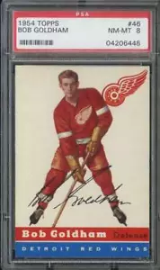 1954-55 TOPPS #46 BOB GOLDHAM PSA 8 ALI ROSSE - Foto 1 di 2