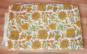Indian Handmade Fabric Floral 3 Yard Cotton Hand Block Print Voile Running Craft
