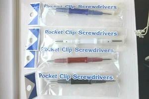 Double ended  (+ and - Blades) Pocket clip Spectacle Glasses Screwdriver - Picture 1 of 6