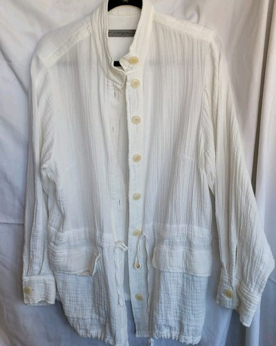 OFF WHITE Giacca Anorak Raquel Allegra XL garza tasche bianco sporco spiaggia